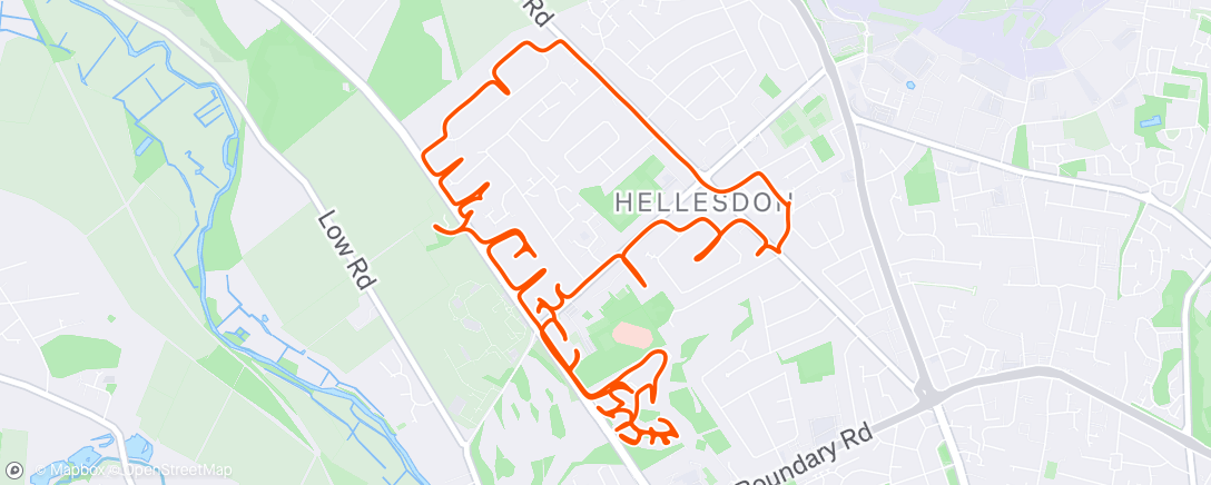 Map of the activity, Wednesday Morning Norwich Run