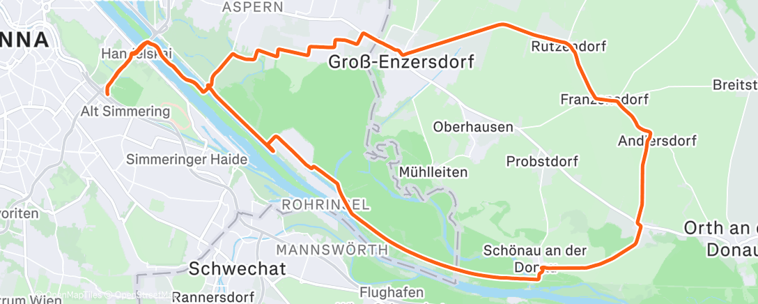 Map of the activity, New Bike Day