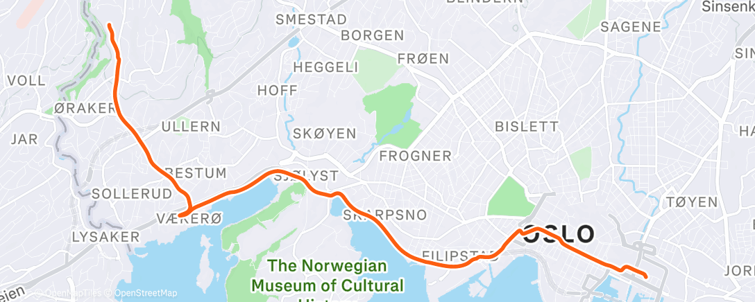 Map of the activity, Morning Ride