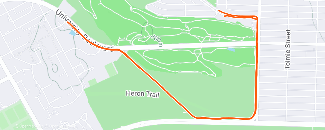 Map of the activity, Morning Run