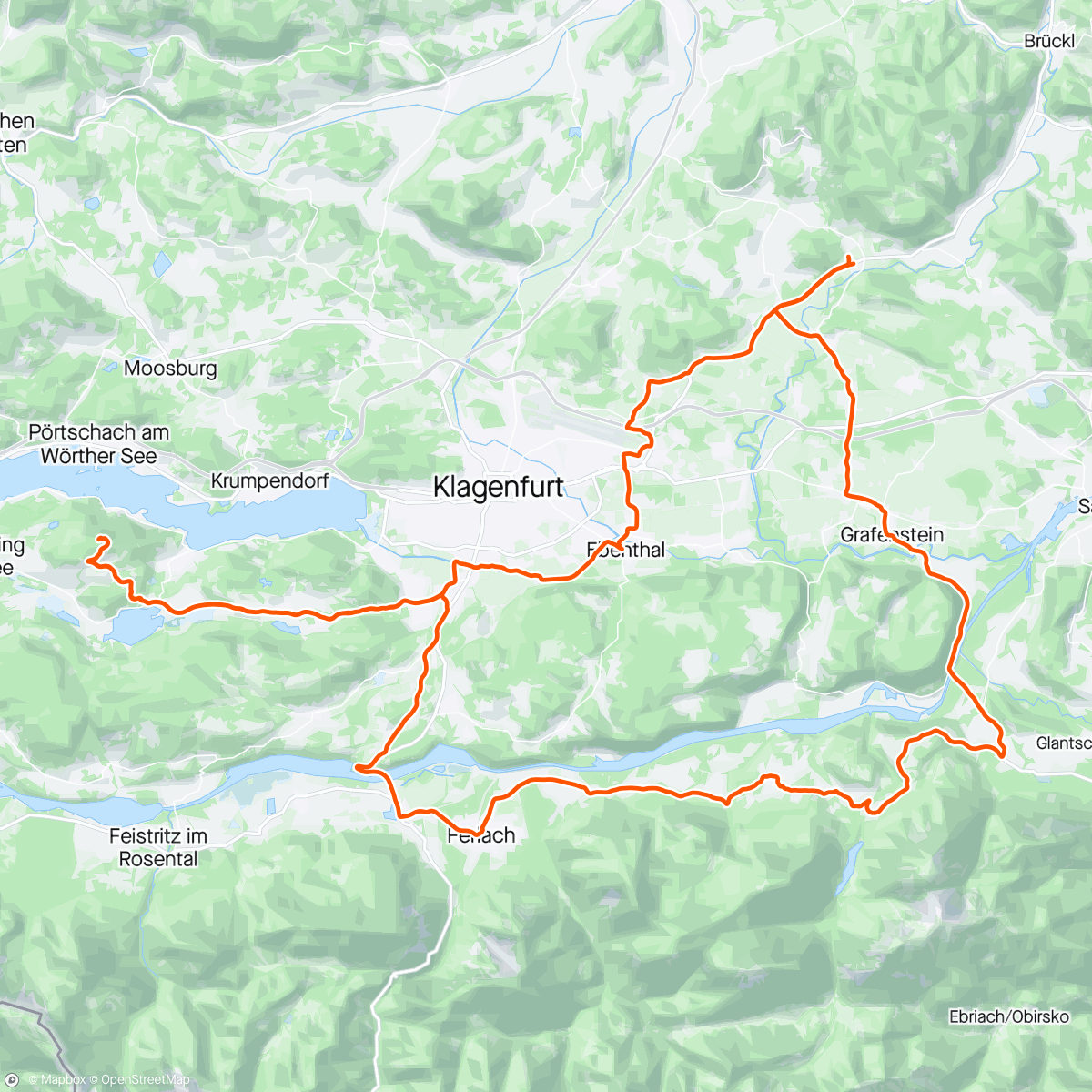 Mapa da atividade, Fahrt am Nachmittag mit 6x TriTeam