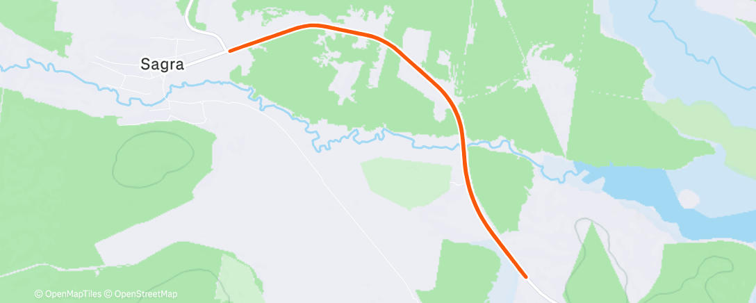 Map of the activity, Morning Run