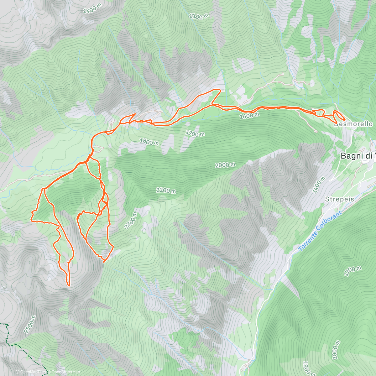 Map of the activity, Pendici Saletta e Seita 😍🤩❄️🩵