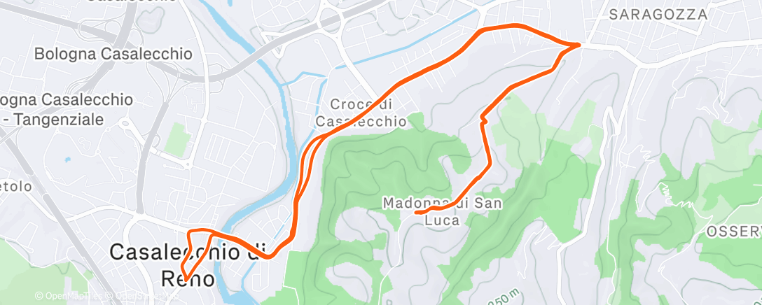 Map of the activity, Lunch Ride