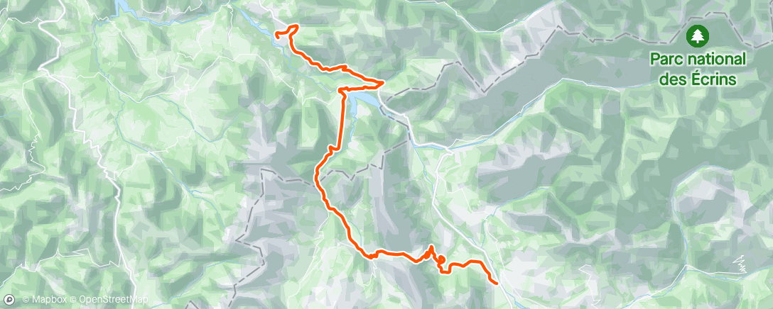 Mapa de la actividad (Col du Noyer Lac Sautet)