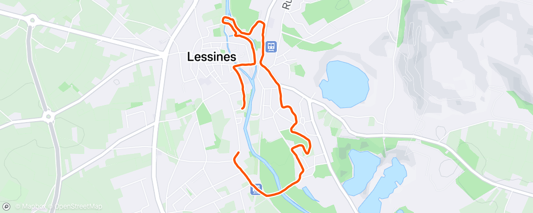 Map of the activity, Course à pied le matin