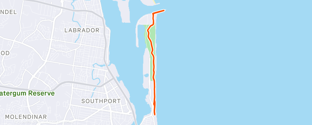 Map of the activity, Morning Run