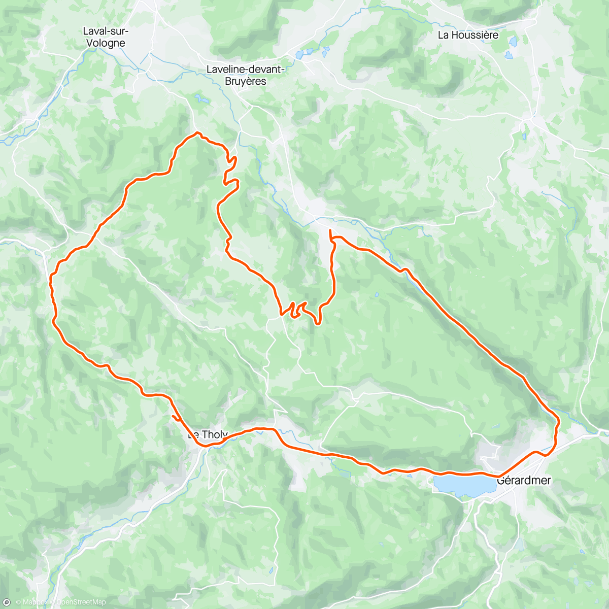 Mapa da atividade, Veille de Gran Fondo Vosges