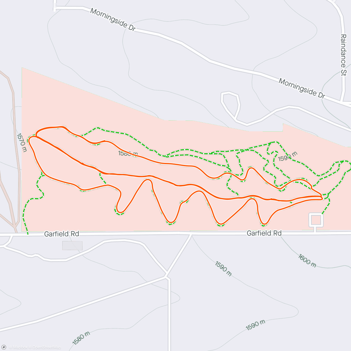 Map of the activity, Kids ride at Sunset