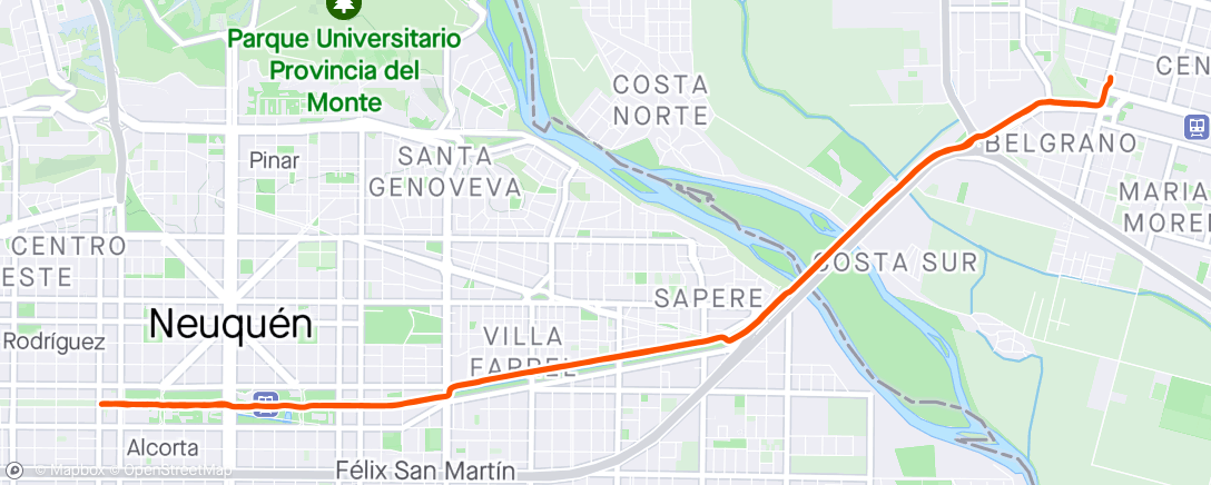 アクティビティ「Vuelta ciclista a la hora del almuerzo」の地図