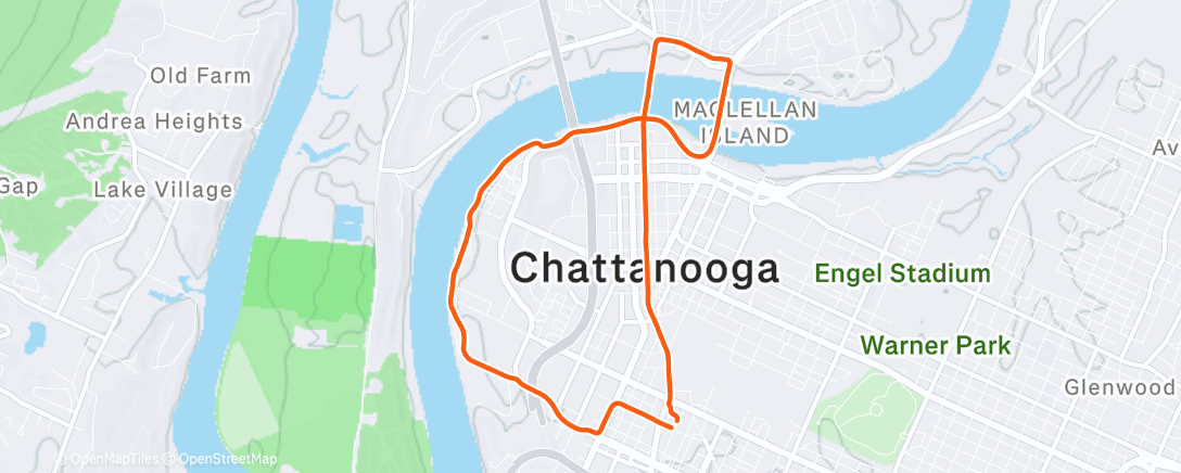 Карта физической активности (Lunch Run)