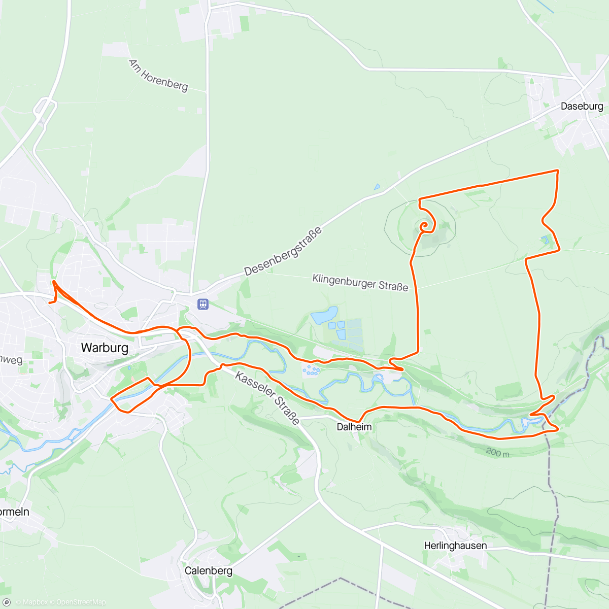 Map of the activity, Nen Halben über‘n Desenberg