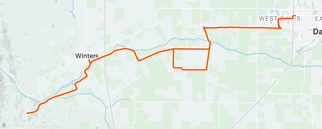 Map of the activity, Tour de Davis