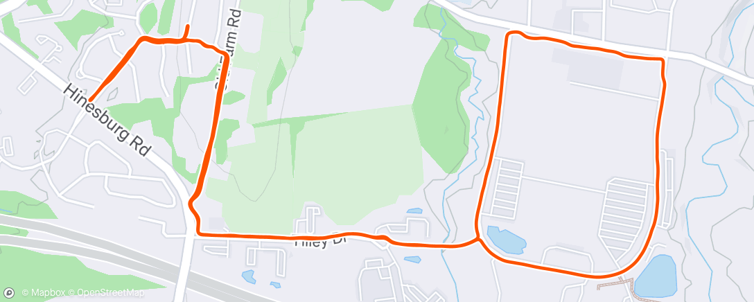 Map of the activity, Lunch Run