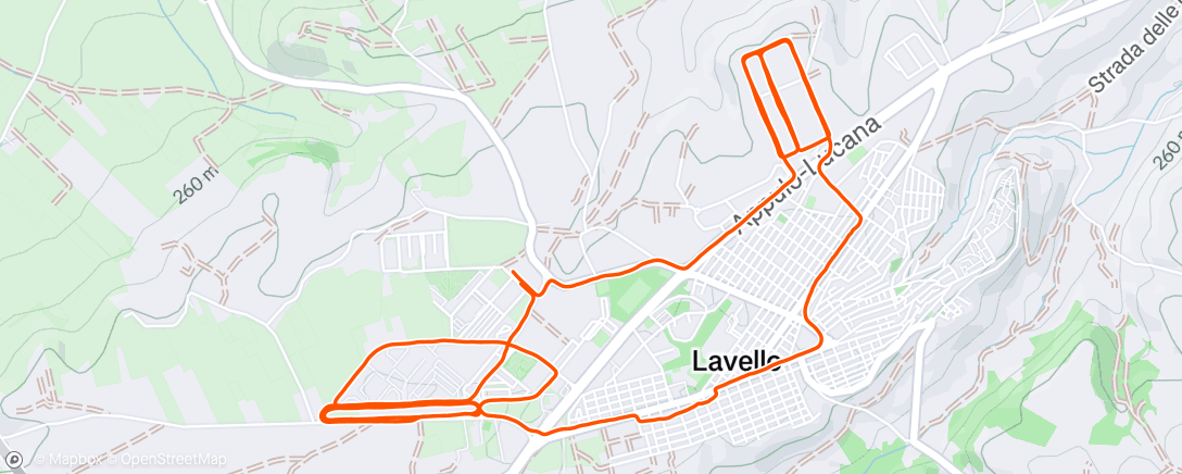 Map of the activity, Corsa mattutina