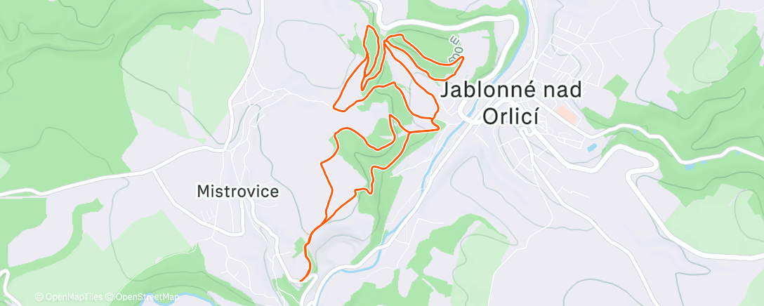 Map of the activity, Morning Trail Run