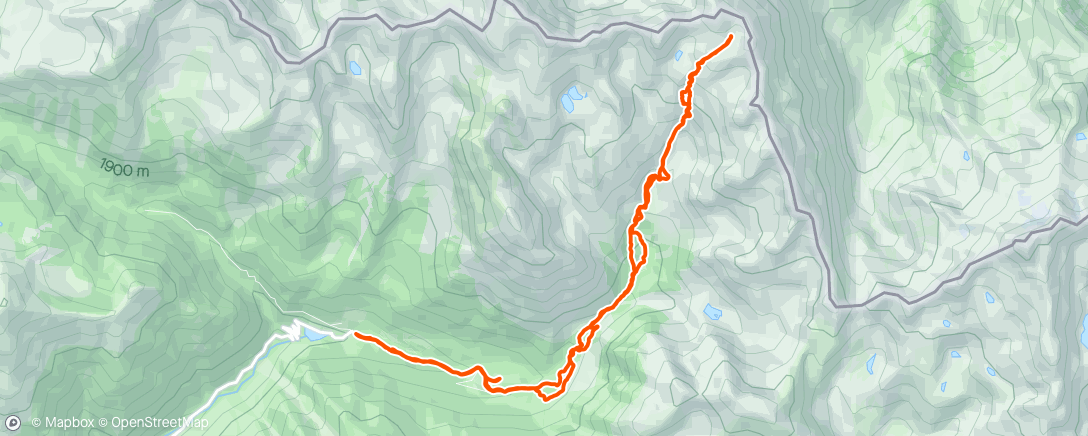 Map of the activity, Cime Agnel