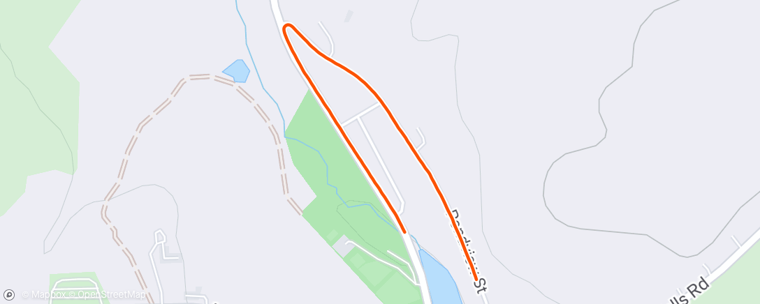 Map of the activity, Evening Run