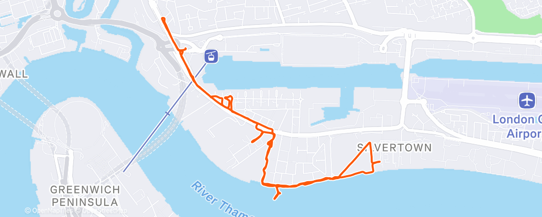 Map of the activity, Afternoon run 🌞