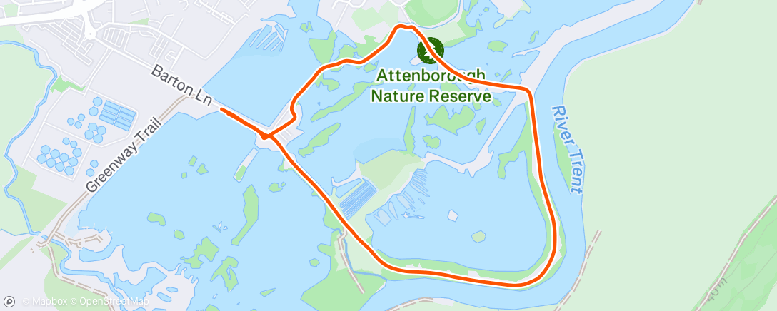 Map of the activity, Morning Walk