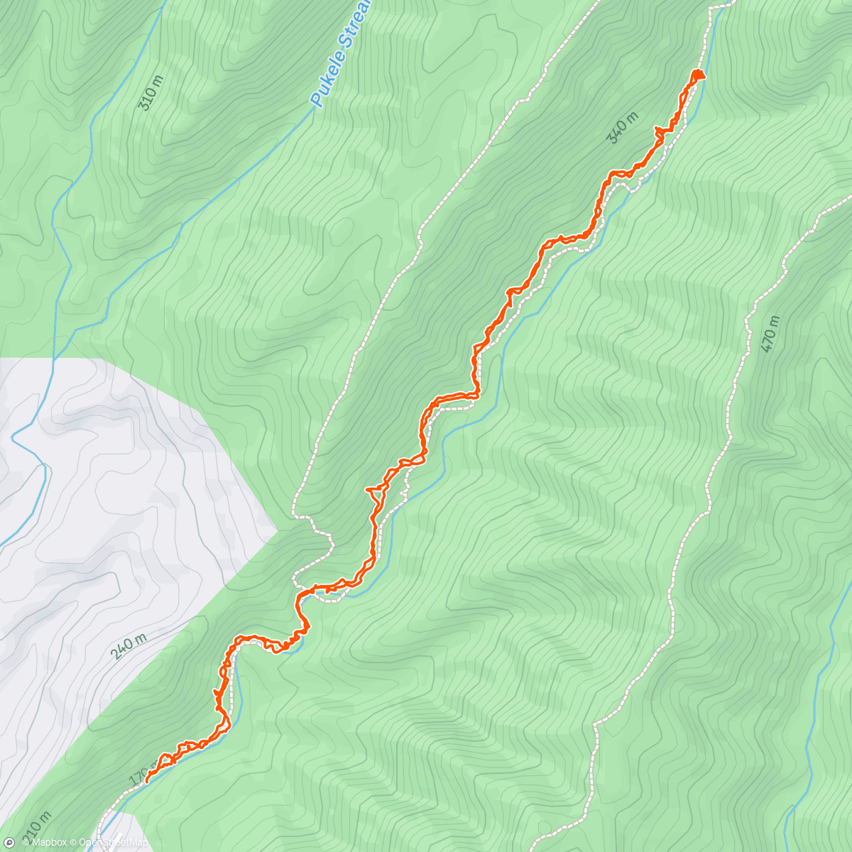 Map of the activity, Kaau Crater Hike!