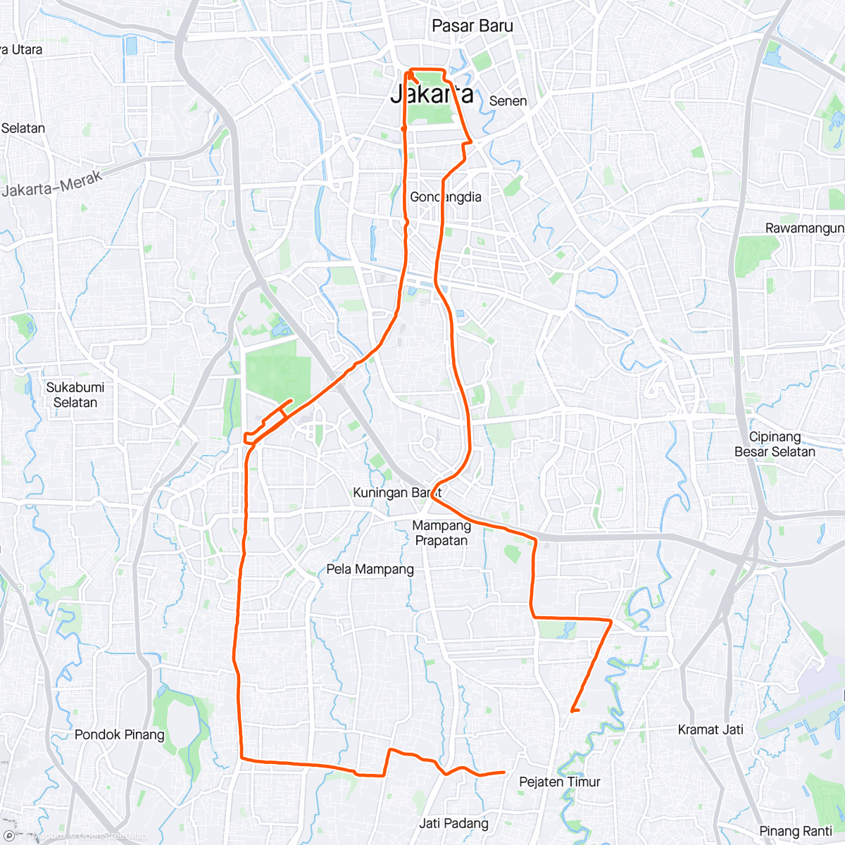 Map of the activity, Fun Ride