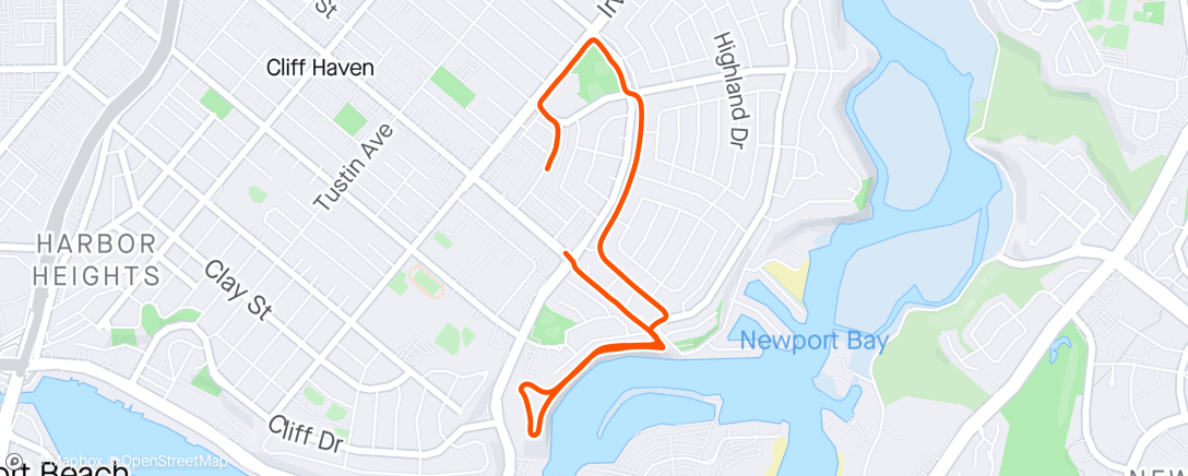 Map of the activity, 30min Pavement