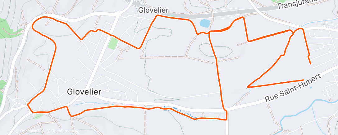 Карта физической активности (Course à pied le matin)