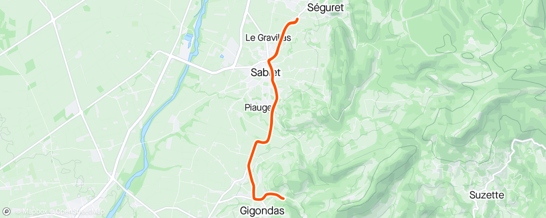 Map of the activity, Sablet Provence France