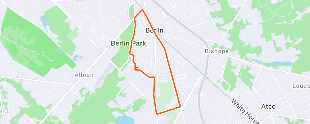 Map of the activity, Morning Run