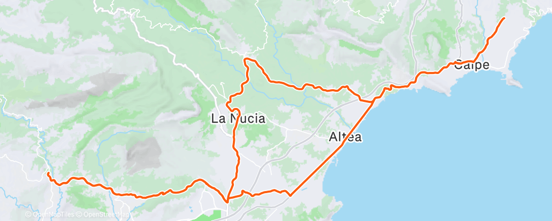Map of the activity, Morning Ride