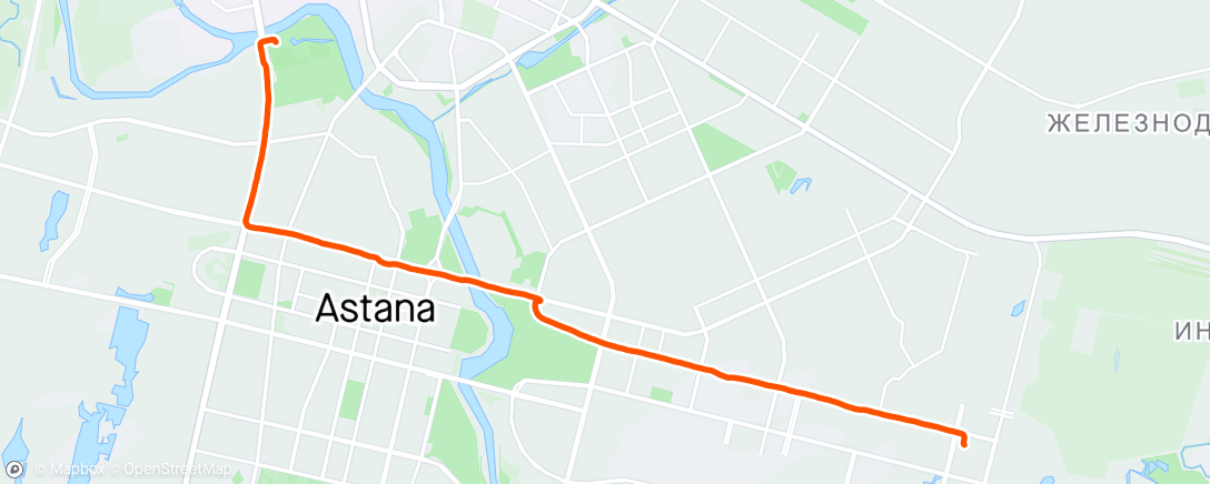 Map of the activity, Поездка до вокзала
