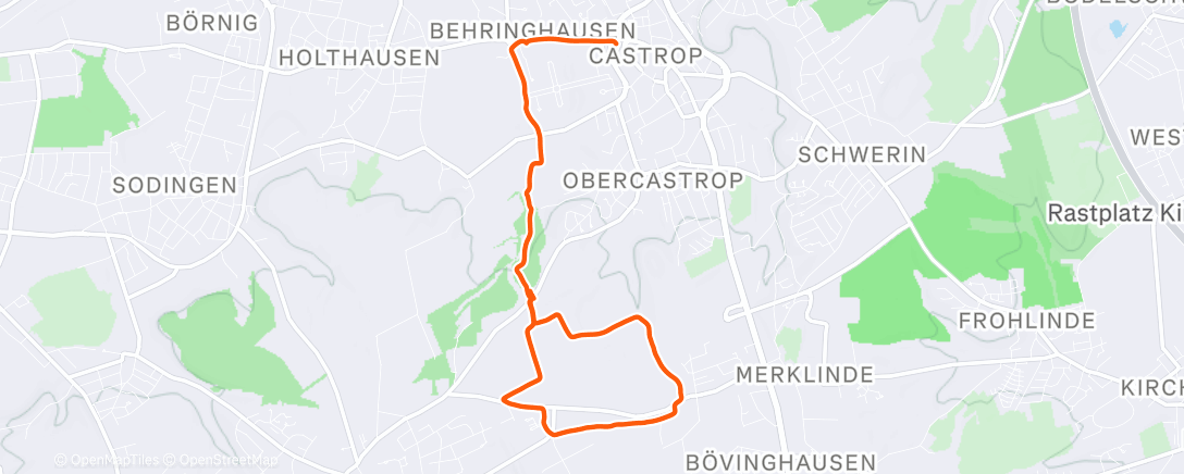 Карта физической активности (Wanderung am Nachmittag)