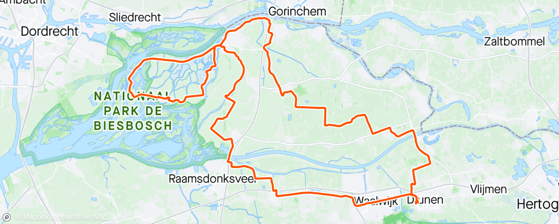 Map of the activity, Biesbosch