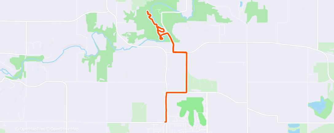 Map of the activity, Cycling