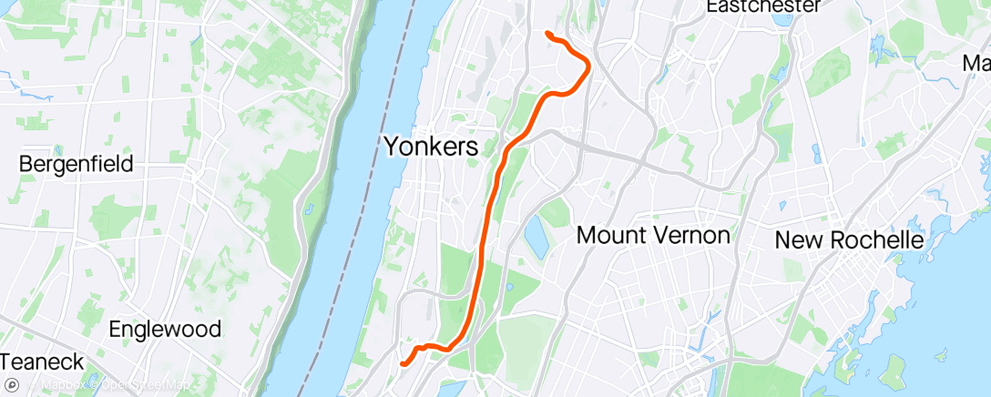 Mapa da atividade, Bike Path Out and Back