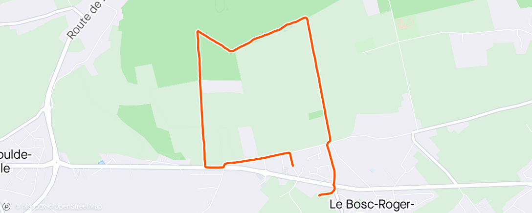 Map of the activity, Afternoon Trail Run