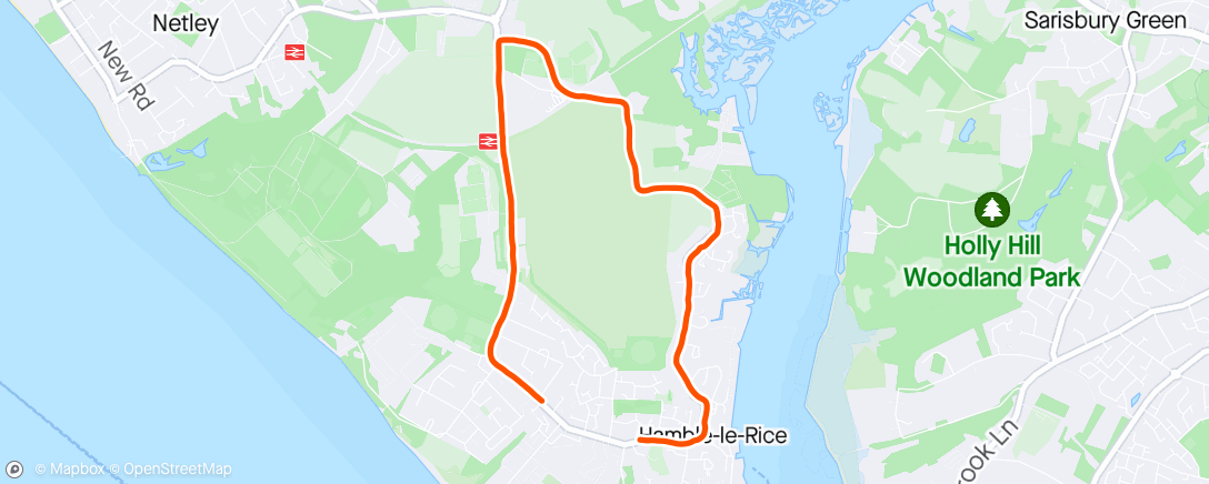 Map of the activity, Hamble-le-Rice Loop