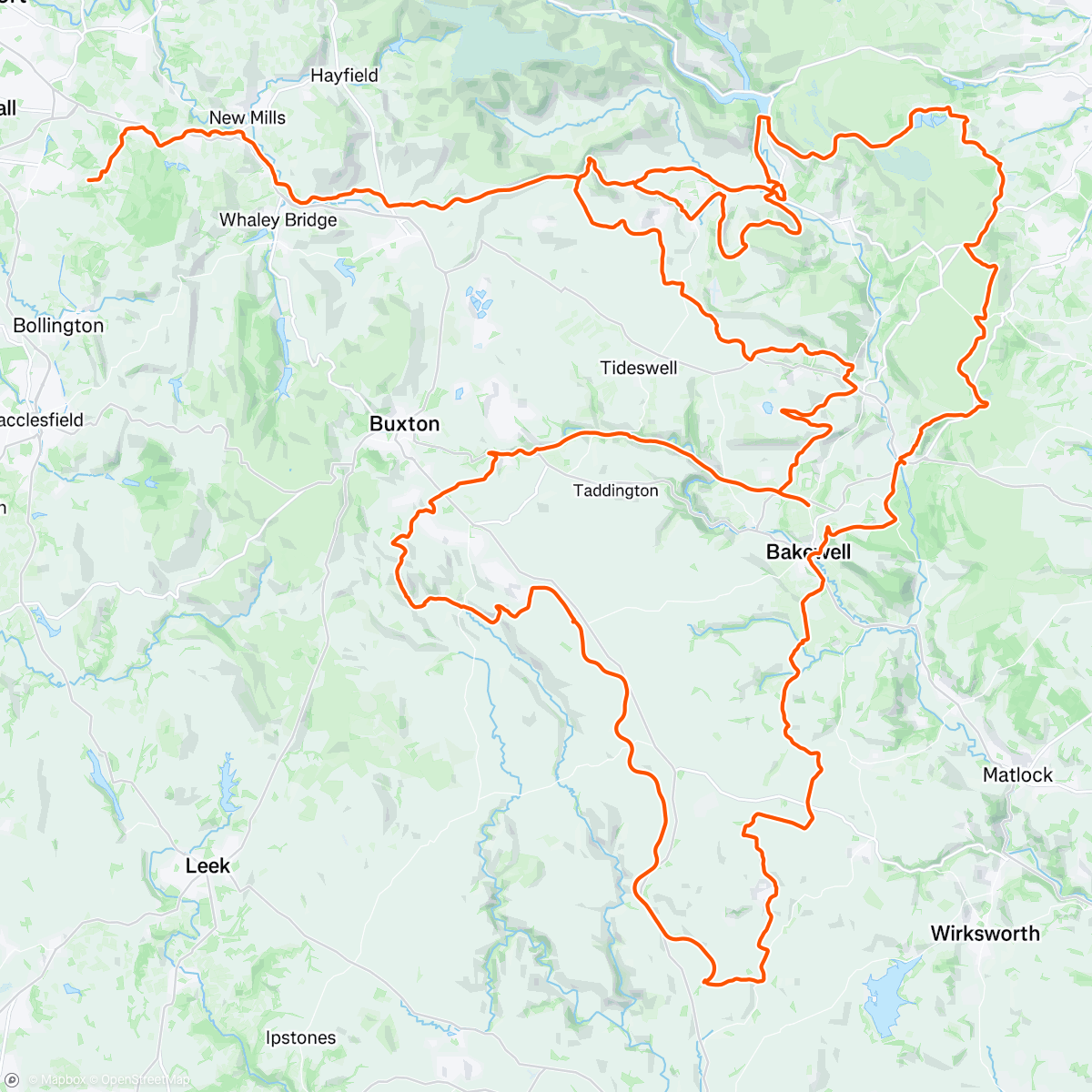 Map of the activity, Tor Divide weekend (hard)