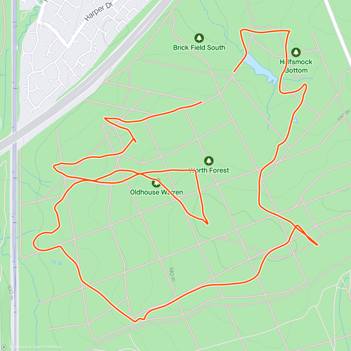 Mappa dell'attività Old House. Straight lines, small mistake on 18, focused on pushing myself and not being a lazy so and so. Super enjoyable course thanks Garry.