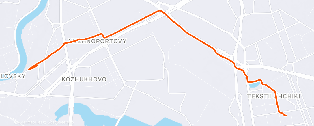 Map of the activity, Morning Run