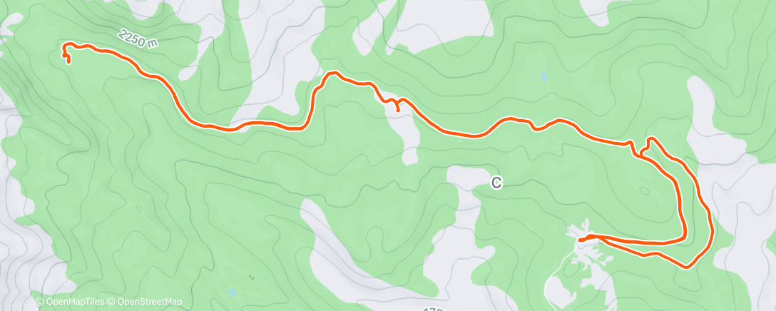 Mapa de la actividad (Esquí nórdico matutino)