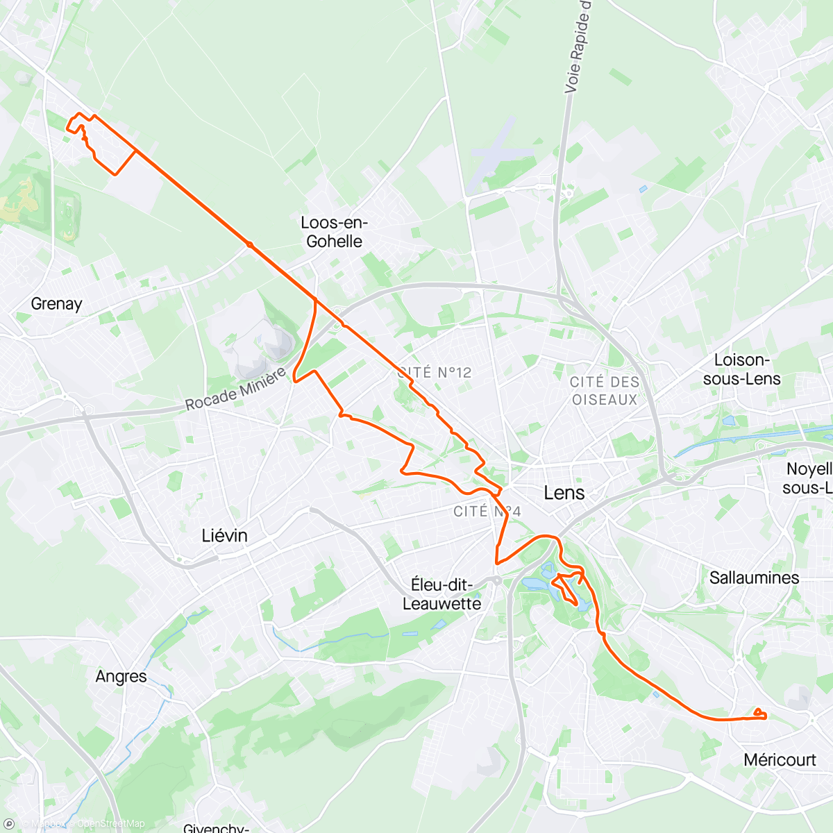 Map of the activity, Sortie...sur vélo route avec mimi