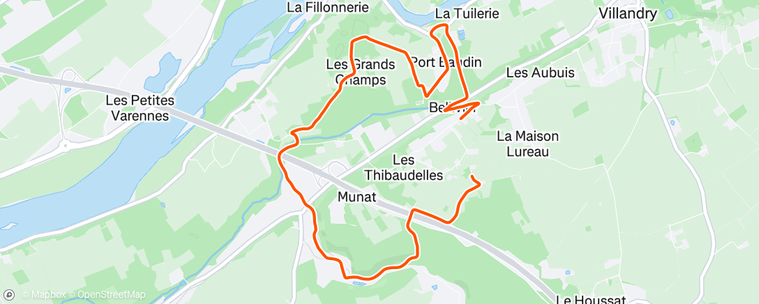 Map of the activity, Trail le matin