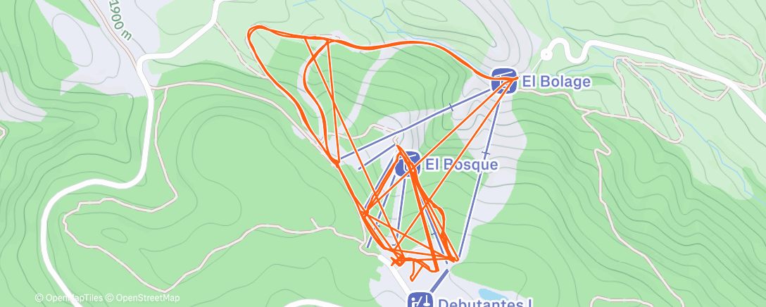 Map of the activity, Esquí alpino matutino