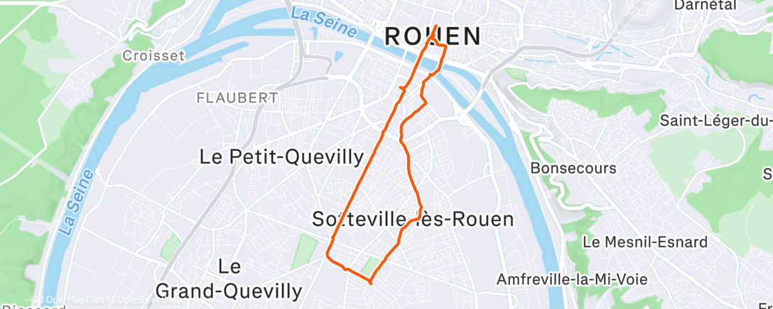 Map of the activity, Marche dans l'après-midi