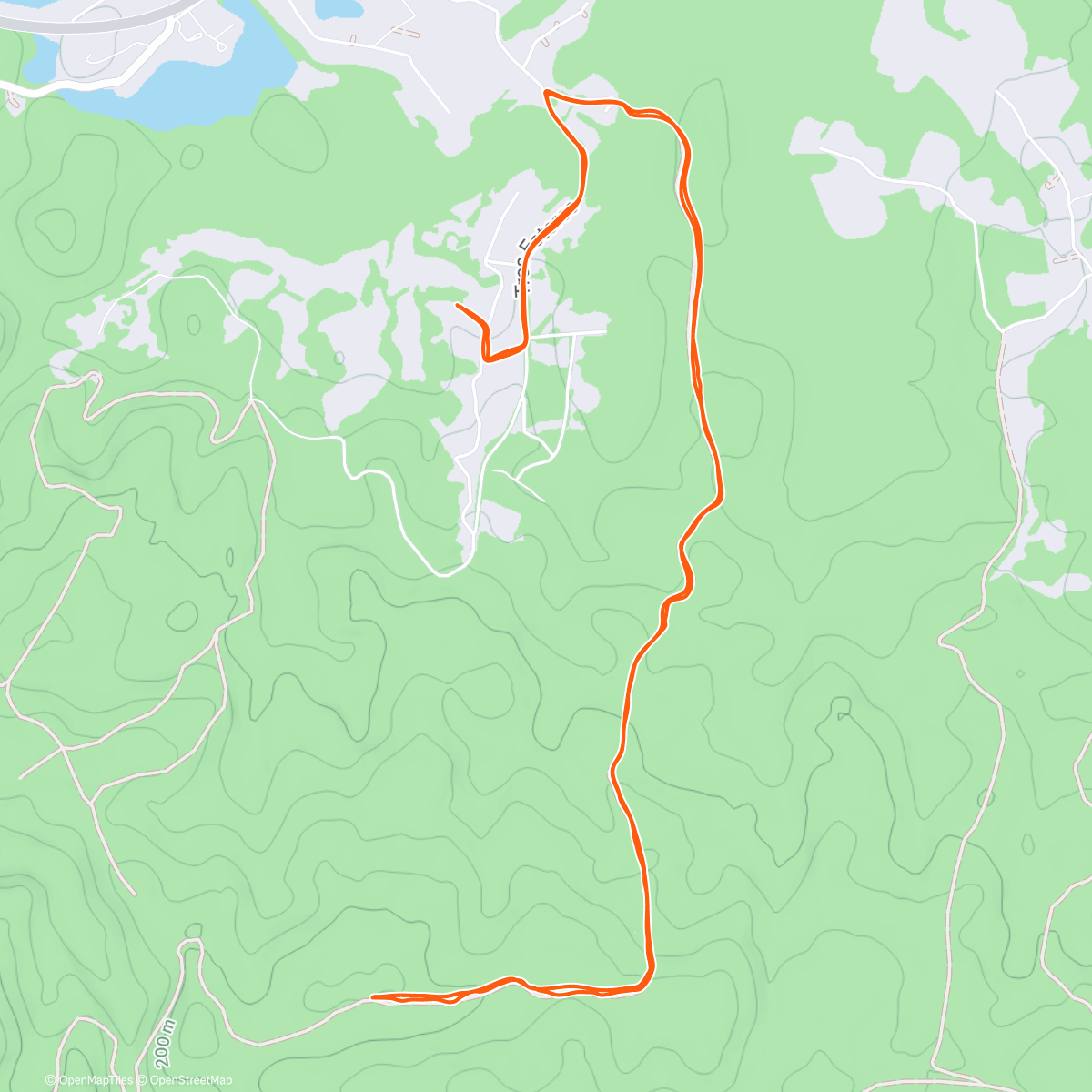 Map of the activity, Evening Trail Run