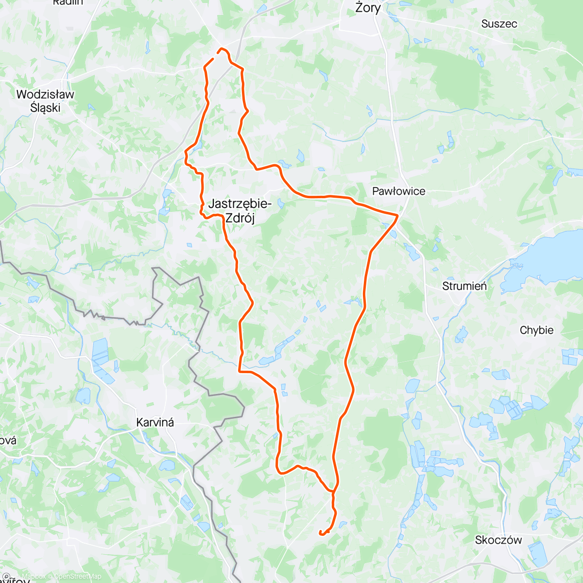 Mapa da atividade, Morning Ride Hażlach