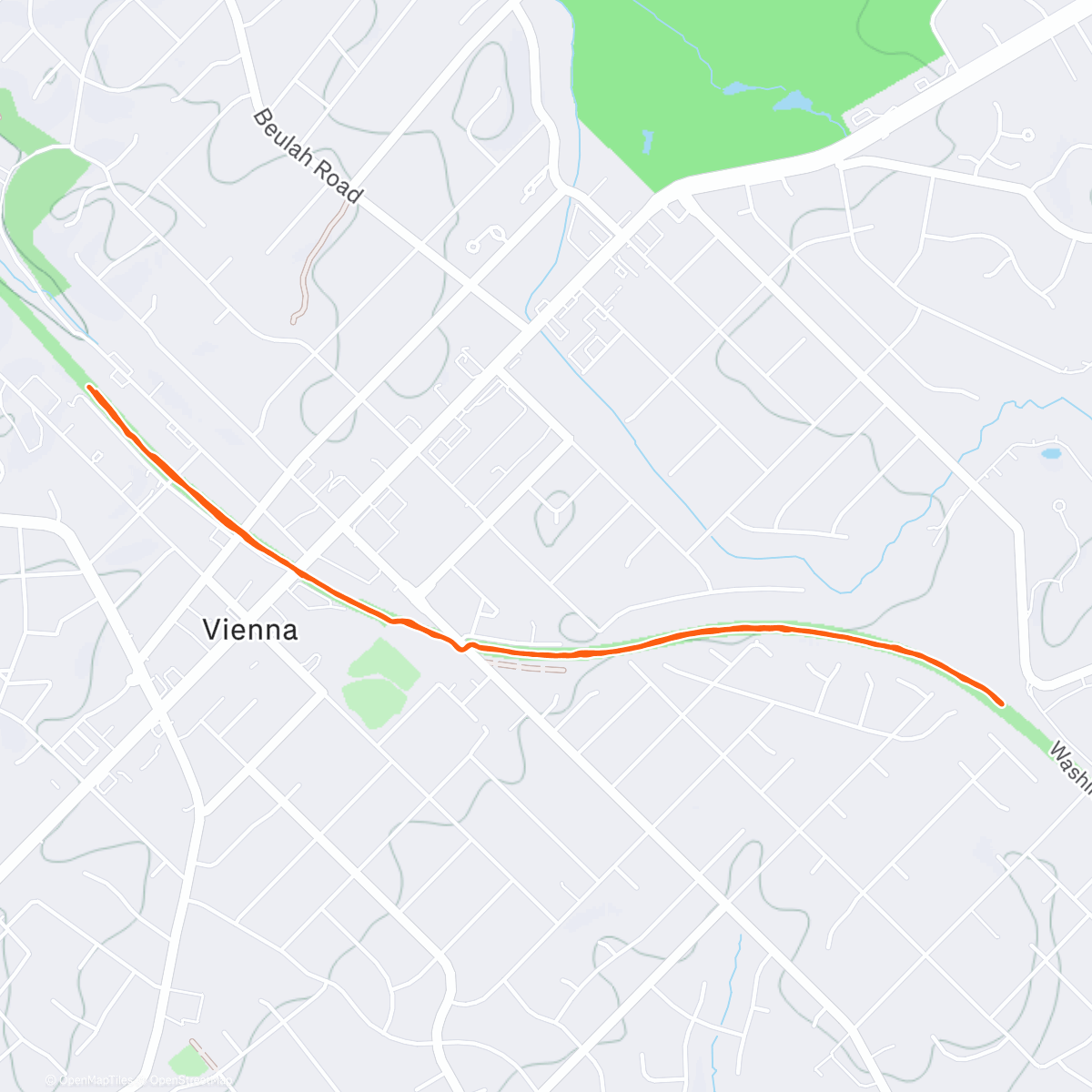 Map of the activity, Afternoon Run