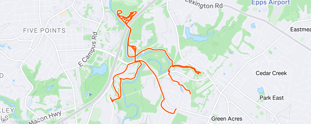 Map of the activity, Afternoon Mountain Bike Ride